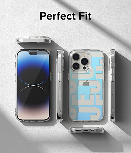 Image of Ringke Fusion Design Compatible with iPhone 14 Pro Case Cover Hard Graphic Designed Back Soft Flexible TPU Bumper Scratch Resistant Natural Form iPhone 14 Pro Back Cover - Jeju