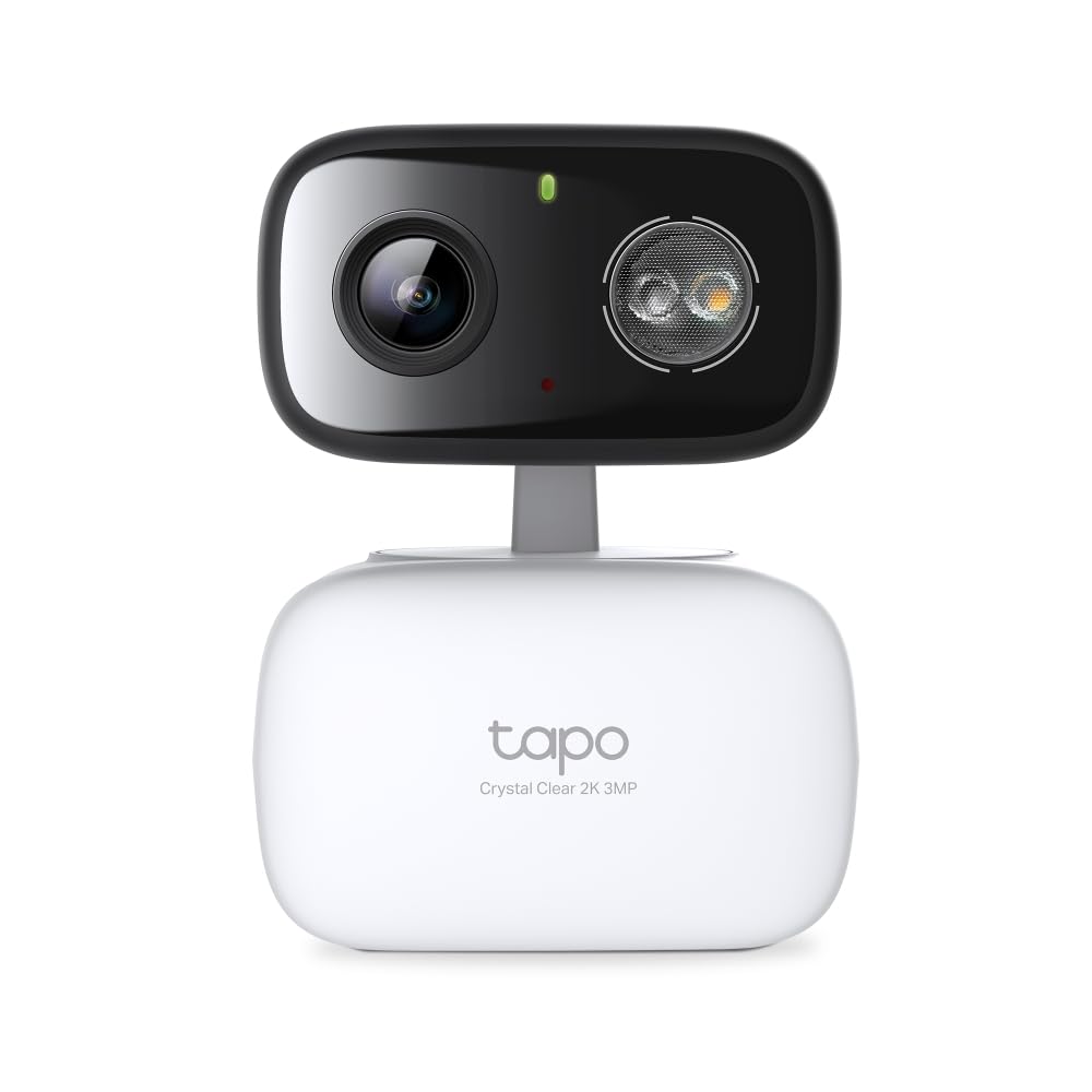 Tapo C216 2K 3MP Telecamera esterna 360 ° Pan/Tilt, Visione notturna a colori IP65, Telecamera di sicurezza WiFi esterna, Rilevamento intelligente AI, Faretti, Telecamere interne Sicurezza domestica