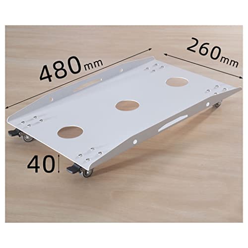 Soporte móvil metálico para torre de computadora CPU con lados protectores y 4 ruedas, apto para la mayoría de torres de computadora y PCs gaming (Blanco 400*220 mm) miniatura 5