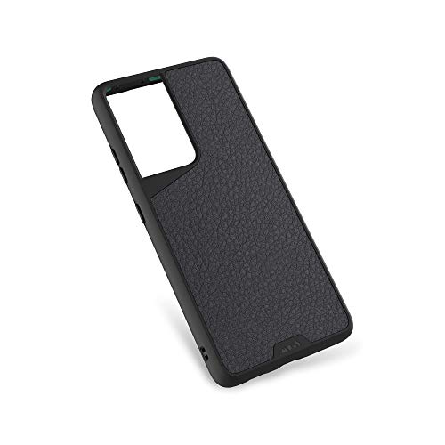 Mous - Protective Case for Samsung Galaxy S21 Ultra - Limitless 3.0 - Black Leather - No Screen Protector