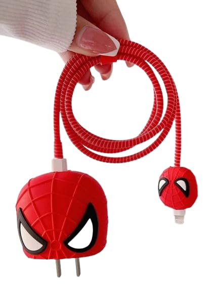 CEVRO Charger Protective Case for Apple 18W - 20W iPhone Adapter Charger Cartoon & Silicon Lightning Data Cable case (Pack of 1)(Spider - Man)... (B0D7ZYCFGM) Amazon Price History, Amazon Price Tracker