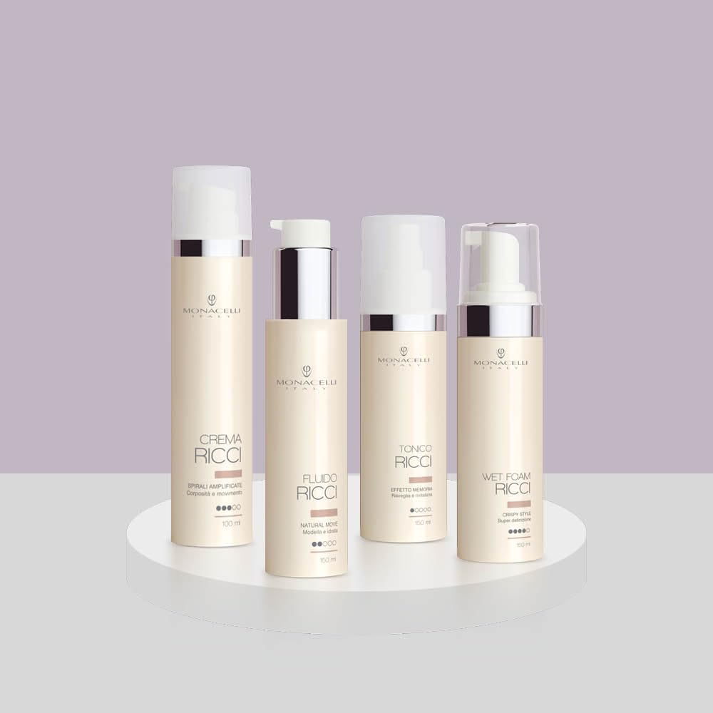 Monacelli Tonico Ricci 150ml, Effetto Memoria, risveglia e rivitalizza i capelli, lozione rivitalizzante per capelli ricci, con effetto idratante, setoso e lucidante