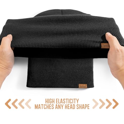 Image of Beanie for Men Winter Thermal Cuffed Knit Hat Warm Gifts Womens Beanies