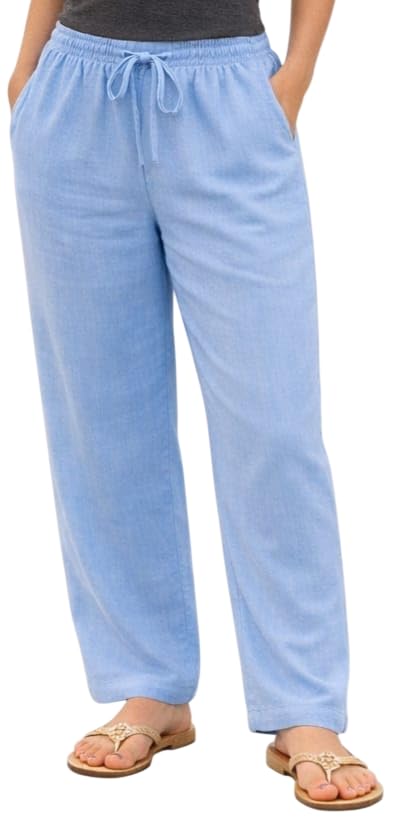 Image of Women Drawstring Waist Pants Casual Fit |Solid Pattern | Bottom Wear