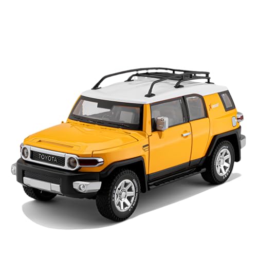 Image of Toyota FJ Cruiser 1:24 Diecast Metal SUV - Pull-Back Action, Sound & Light, Openable Doors - Realistic Collectible Toy Car for Kids, Adults & Car Enthusiasts【Color as per Stock】