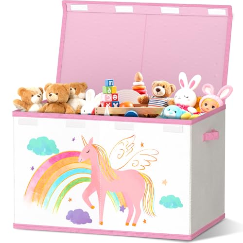 Multiuso: la custodia per la cameretta dei bambini è perfetta per la cameretta dei bambini e dei bambini, soggiorno, ufficio, lavanderia, ecc. Scatola portaoggetti con coperchio per riporre prodotti per bambini, vestiti, scarpe, giocattoli per bambini e altri oggetti domestici quotidiani
