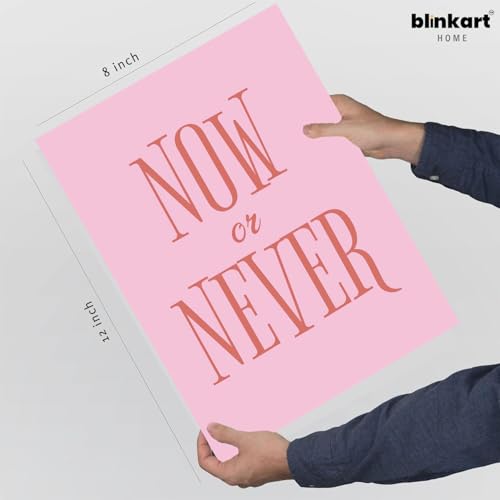 Image of BLINKART Typography Aesthetic Modern Art Walls With Frame | Natural Wood Texture | Living Room Bedroom Office Wall Decoration | Poster Home Decor Frames Wall Bedroom | 12x8 Inches (D575)