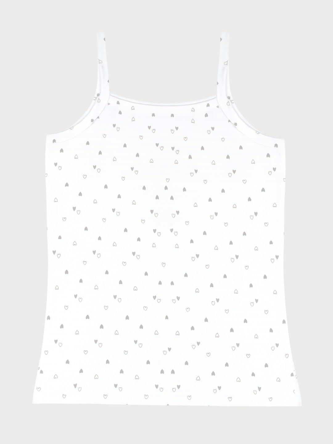 CHARM N CHERISH Girls Cami Vest Pack of 2, Heart All Over Print and Solid Black Color Pack of 2 (in, Age, 11 Years, 12 Years, Regular, Multi) 1
