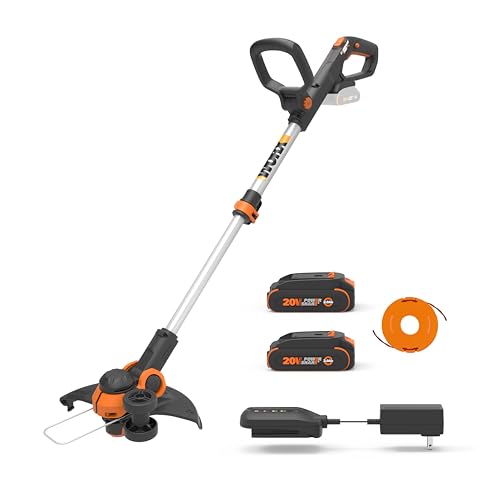 WORX Cordless String Trimmer & Lawn Edger, 12'' Electric Weed Wacker with 5.5 LBS, 20V Weed Eater...