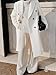 IDEALSANXUN Long Wool Coats for Women 2025 Peacoat Double Breasted Trench Coats Fall Fashion Outfits Winter Clothes Overcoat Dress Jackets, White, L