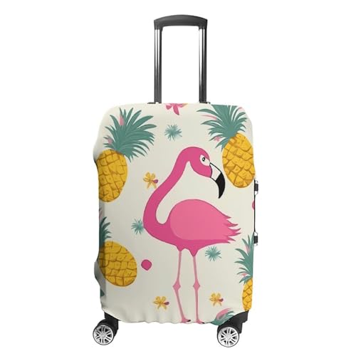 Housse de valise flamant rose L | Protection bagage lavable 48-81 cm