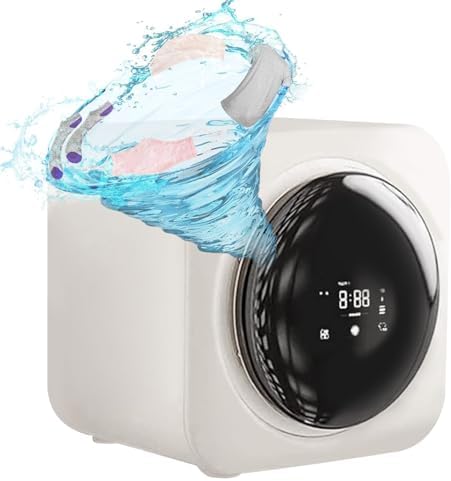 Full Automatic Washing Machine, 3.5L Wall-Mounted Laundry Machine, With LED Display/Drain Dump / 4 Modes, Portable Tumble Dryer for Apartments