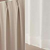 Amazon｜【受注生産品】カーテンセット 1級遮光防炎5265スノーグレー