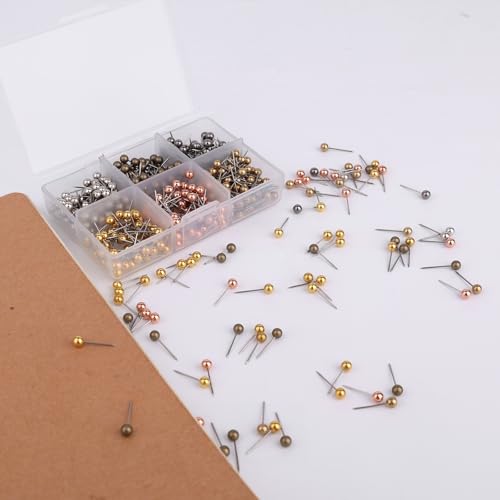480pcs Map Push Pins, Map Tacks Round Head Pins Small Thumb Tacks Marking Pushpins for Cork Board Bulletin Board Picture Photo Home Office School DIY Craft (6 Colors) image 4