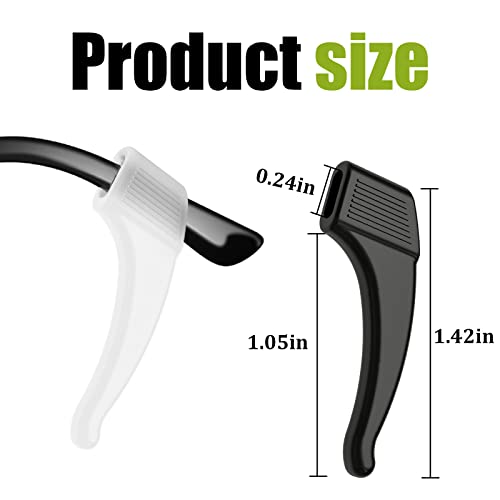 SMARTTOP Anti-Slip Eyeglass Ear Grips Hook, Comfortable Silicone Elastic Temple Tips Sleeve Holder-For Sunglasses & Glasses (8 Black & 8 Clear)
SMARTTOP Anti-Slip Eyeglass Ear Grips Hook, Perfect Fit Silicone Elastic Temple Tips Sleeve Holder-For Rea