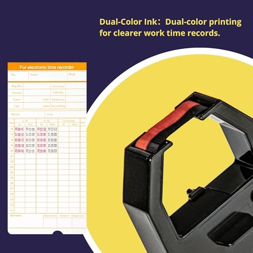 Cinta de tinta para reloj checador Volcora 2 unidades miniatura 3