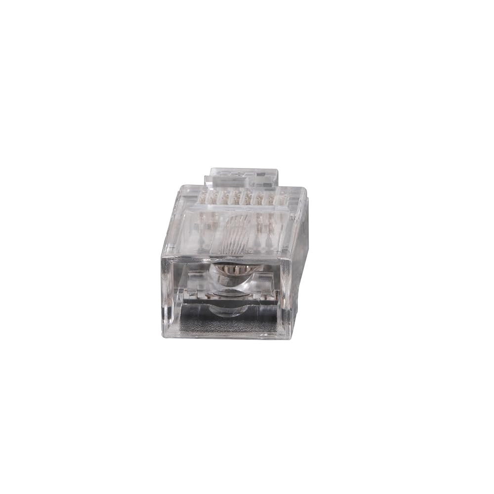 KLEIN TOOLS VDV826-730 | Conectores Modulares Pass Thru Datos RJ45 CAT6 200 Piezas | Instalacion Rapida | Contactos Chapados Oro 50 Micro Pulgadas | Compatible Conductores Solidos Y Trenzados