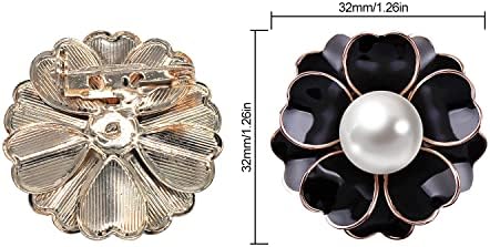 JJWNMLL Women's Flower Artificial Pearl Enamel Alloy Brooch Pin White Corsage Clothing Accessories Stylish and Popular Durable