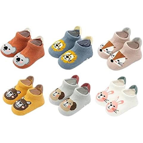 PythJooh Grip Baby Socks with Animal Prints Cover