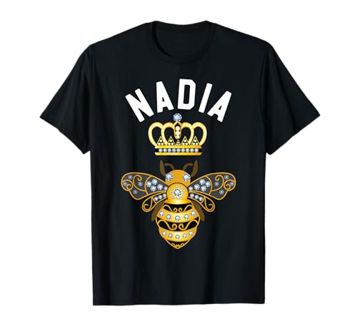 Perfetto da indossare per Nadia compleanno, B Day, Bday, vacanze, vacanze in famiglia, sposa, damigella d'onore, luna di miele, tipografia scolastica, giorno di Natale, Halloween, San Valentino, decorazione per feste di compleanno, etichetta per nome di lavoro 