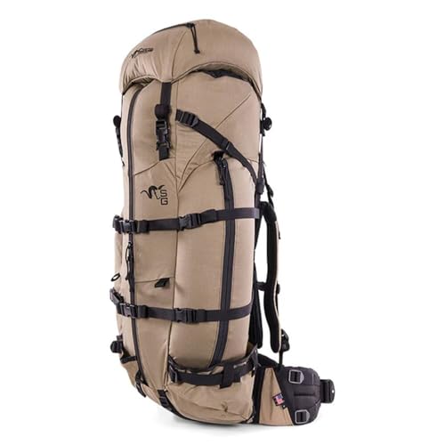 Stone Glacier Sky Talus 6900 Hunting Pack with Krux Frame, 6900 Cubic Inches, Hydration Compatible, Tan, Short Large (50143-TN-L)