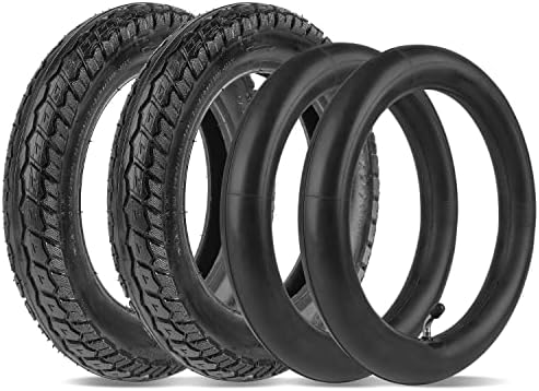 Heavy Duty 12.5x2.25 (12-1/2 x2-1/4) Tire & Inner Tube Set with Angled Valve Stem for Electric Scooters Razor Pocket Mod, Currie, Schwinn, GT, IZIP, eZip 2 Sets