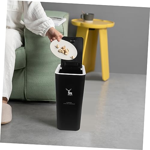 CLISPEED 1stück Slim Trash Bin Mit Druckdeckel Vielseitiger Abfalleimer Für Badezimmer Und Küche Schmaler Mülleimer Mit Eleganter Druckmechanik Und Fassungsvermögen Für Enge Räume – Bild 5