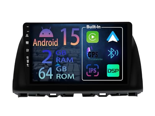 [2+64GB] Keconsing 10.1 Pulgadas Android 15 Autoradio para Mazda CX-5 2012-2016 Radio Carplay Stereo Wireless Car Play GPS Auto Navi Bildschirm Bluetooth Navegación Player Pantalla táctil FM SWC RDS