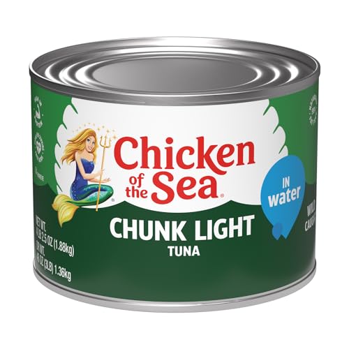 Chicken of the Sea Chunk Light Tuna in Water, Wild Caught Tuna, 66.5-Ounce Can (Pack of 1)