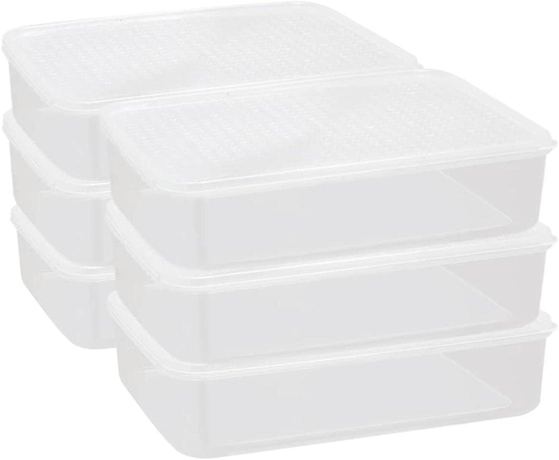 Cetomo 6 Pack 100 BPA Free Plastic Box Lidded Meal Prep