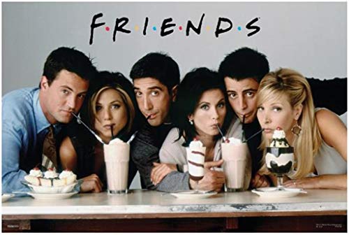 Friends Drinking Milkshake TV Poster 36x24 inch
