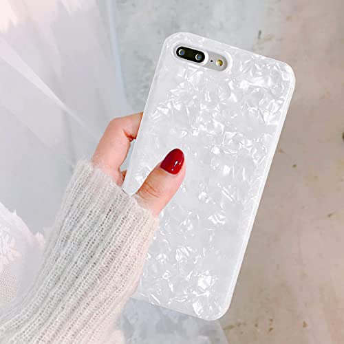 J.west Iphone 8 Plus Case/Iphone 7 Plus Case, Cute Ultra Thin [Tinfoil Series] Macaron Color Bling Lightweight Soft Tpu Case Cover For Iphone 7 Plus / 8 Plus (White) #TOP1