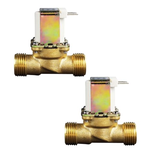2PCS Normally Closed Brass 12V G1/2 DN15 Electric Solenoid Valve