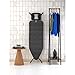 Brabantia - Bügelbrett C - für Dampfbügeleisen - XL-Dampfbügelbrett - Höhenverstellbar - für Links- oder Rechtshänder - Solider Vierfußrahmen - Bügeleisen bis 15 cm - Denim Black - 124 x 45 cm