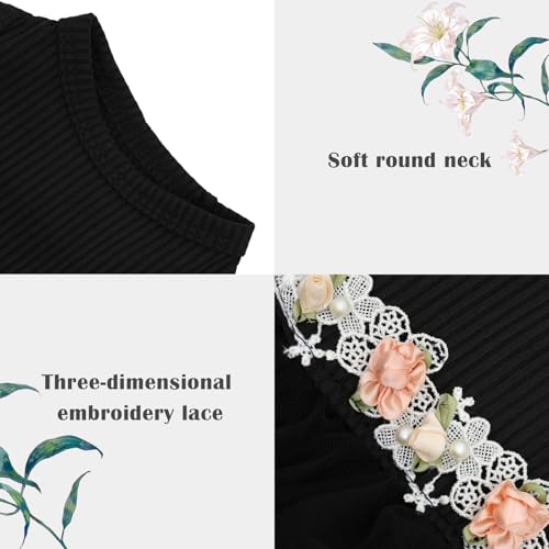 Image of CuteBone Black Tulle Skirt Dog Wedding Bridesmaid Dress for Puppy with Lace Trim at Waist - Comfortable, Stylish, and Perfect for Special Occasions HBQ04S