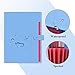 6 Pack Plastic Expanding File Folder 5 Pocket,Accordion Document Organizer,A4 Letter Size,with 80Pcs Colored Paper Clip and 48Pcs File Folder Labels for School Office Business Use