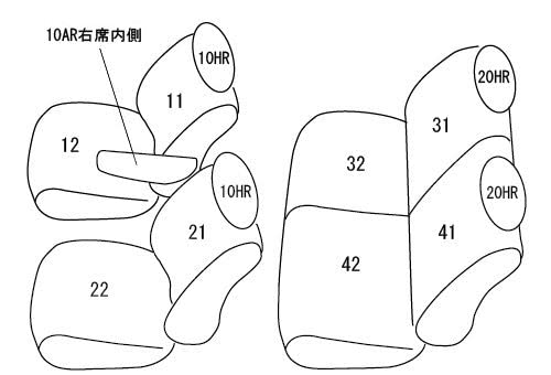 クラッツィオ シートカバー アトレー S700/710V用 41EDG6610K