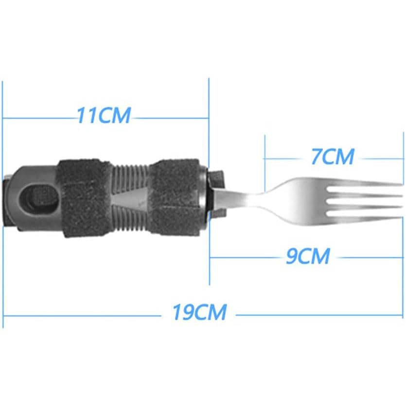 Juegos de cubiertos Ayudas para discapacitados Cubiertos para comer, discapacitados para personas mayores Vajillas antivibración para ayuda para comer, para el accidente cerebrovascular de la artritis