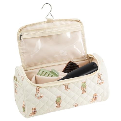 Sac à outils de coiffure en coton matelassé pour voyage et brosse