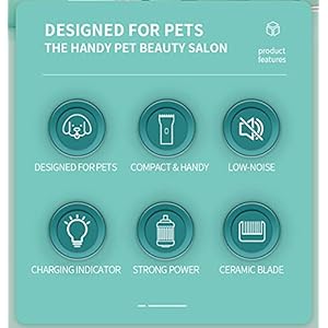 Dog Cat Home Hair Waterproof Clipper Portable Electric USB Rechargeable Pet Grooming Tools Low Noise Shaver Cordless Trimmer for Small and Large Pets