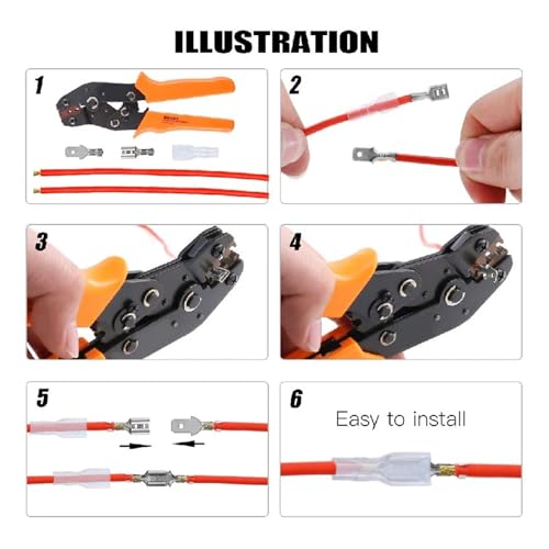 Conectores rápidos de 6.3mm para reparar cables sin soldar 4