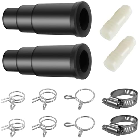 2 Set Dishwasher Connector Kit - Dishwasher Drain Hose Adapter with Inlet Connector, Hose Clamp, and Spring Clamps - Dishwasher Drain Connector Compatible with InSinkErator Garbage Disposals DWC-00 Cover