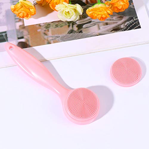 EXCEART Escova de Limpeza Facial de Silicone Limpador de Corpo Facial Portátil Com Substituição da C