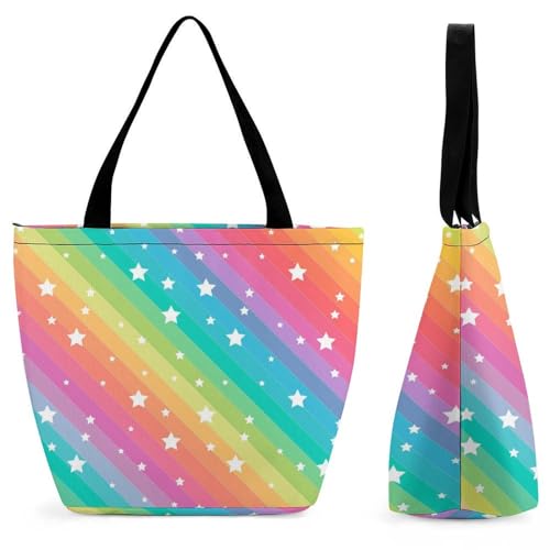 Sac de shopping pour voyage arc-en-ciel grand sac à bandoulière évasion week-end chic
