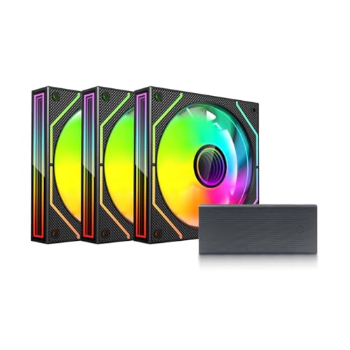 C3Tech Kit Fan cooler 120mm F9-L660 Preto ARGB 3 Unidades Hub e C...