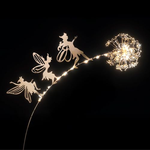 Garden Mile Solar Lantern Garden Decorations Outdoor - Flower Silhouette Bronze Multi-coloured/white Led 27cm Decorative Damasque Waterproof Metal Solar Lights (Dandelion Fairy Stake) Garden Mile Solar Lantern Garden Decorations Outdoor - Flower Silhouette Bronze Multi-coloured/white Led 27cm Decorative Damasque Waterproof Metal Solar Lights (Dandelion Fairy Stake)