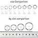 Yaalozei 8G Spetum Rings Ear Gauges Earring Hoop Plug Tunnel Streching Kit 8 Gauge Earring Surgical Stainless Steel Captive Bead Prince Albert Septum Nose PA Ring Piercing Jewelry Women Men 10mm