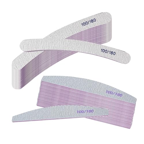 60 Piezas Limas de Uñas Profesionales: Doble Cara 100/180, Lima, Lavable, para Uñas Acrílicas, Lima Uñas, Limas para Uñas, Uso Doméstico y Cuidado de Mascotas