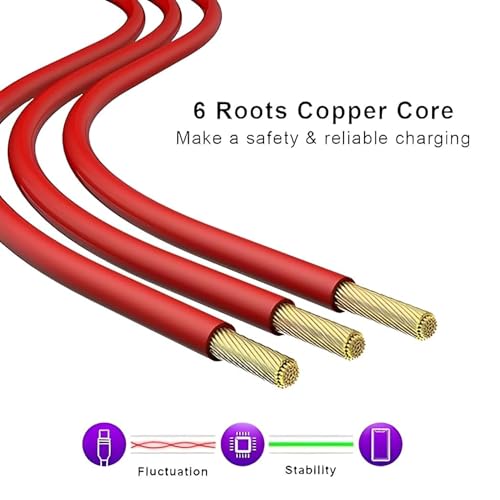 Image of Type C to Type C Cable Fast Charging - 100W | Warp /Dash /VOOC Compatible with OnePlus & USB Type C Devices | USB C to USB C Cable | Fast Data Sync & Smart Protection - Red