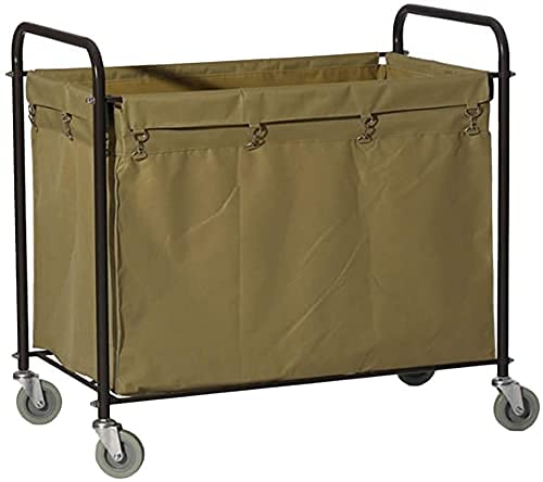 Shelf Movable Trolleys Laundry Trolley With Stainless Steel Frame Laundry Hamper Sorter Cart Multifunctional Hotel Laundry Room Basket